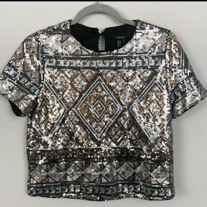 NWOT Forever 21 sequin sparkle crop🎉